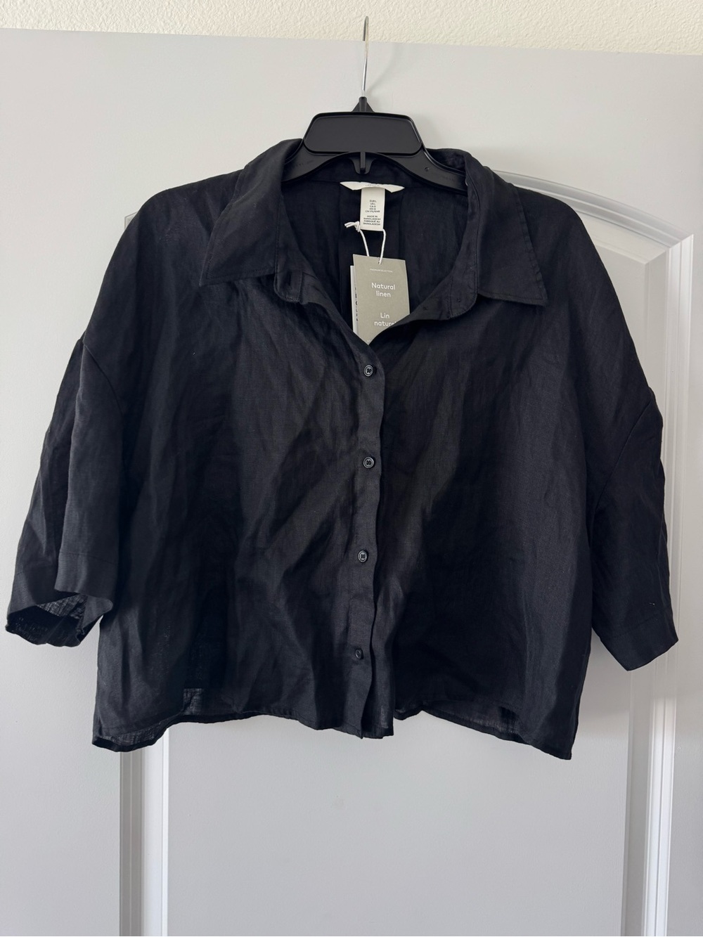 NWT 100% Natural Linen Top Size L
